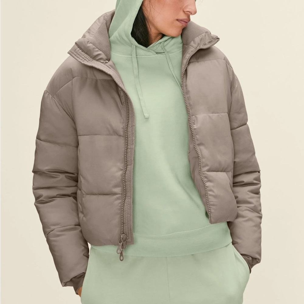 Girlfriend Collective Cropped Puffer Jacket